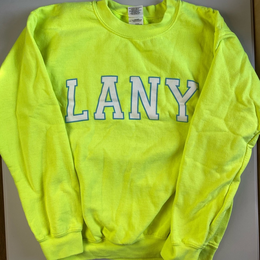 LANY Band Merch - Neon Varsity Crew Neck
